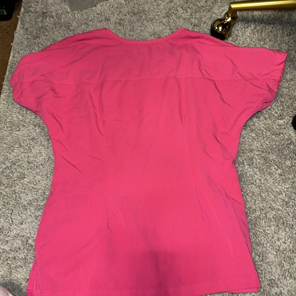 Betsy Johnston XS Pink Scrub Top. Has lace on top. In great condition! Very cute - Picture 7 of 7